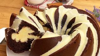 Moist chocolate cake with cheesecake filling! It will surprise you!