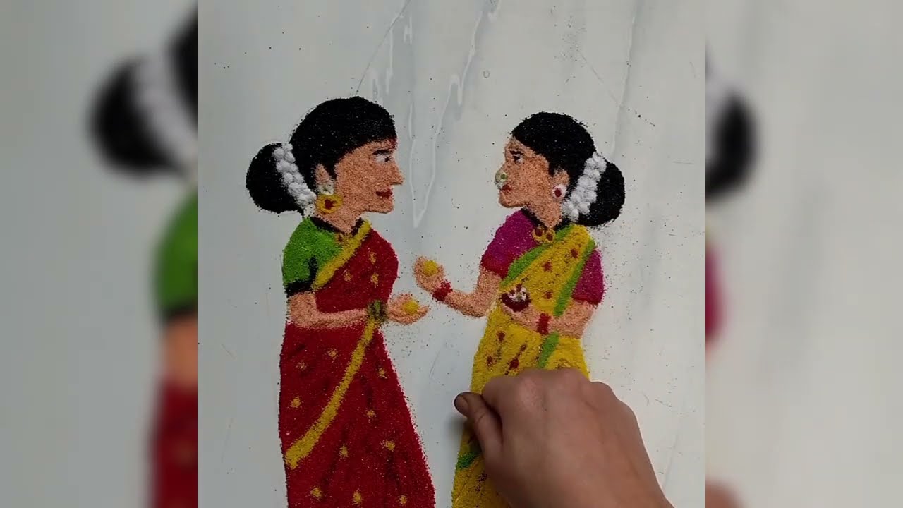 हळदी कुंकू रांगोळी🟠🔴Makar Sankranti special rangoli मकर सक्रांती रांगोळी haldi kumkum rangoli