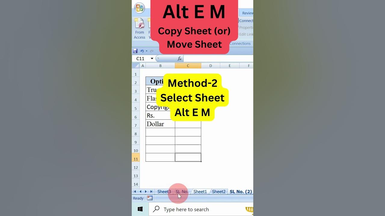 Cannot Move Or Copy Sheet In Excel