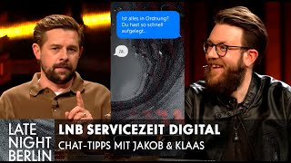 Jakob gets his chat license | LNB Servicezeit Digital | Late Night Berlin | ProSieben