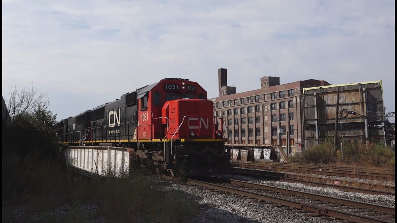 Amtrak And CN Trains At 21st Street Junction In Chinatown, Chicago, IL. 9-20-25