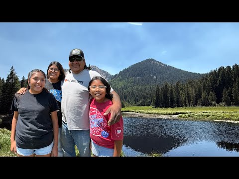 Spending time with my girls, fishing on the mountain