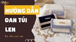 Hướng dẫn làm túi tự đan len Lông Xù cực kỳ chi tiết Hot Tiktok | Baggu DIY