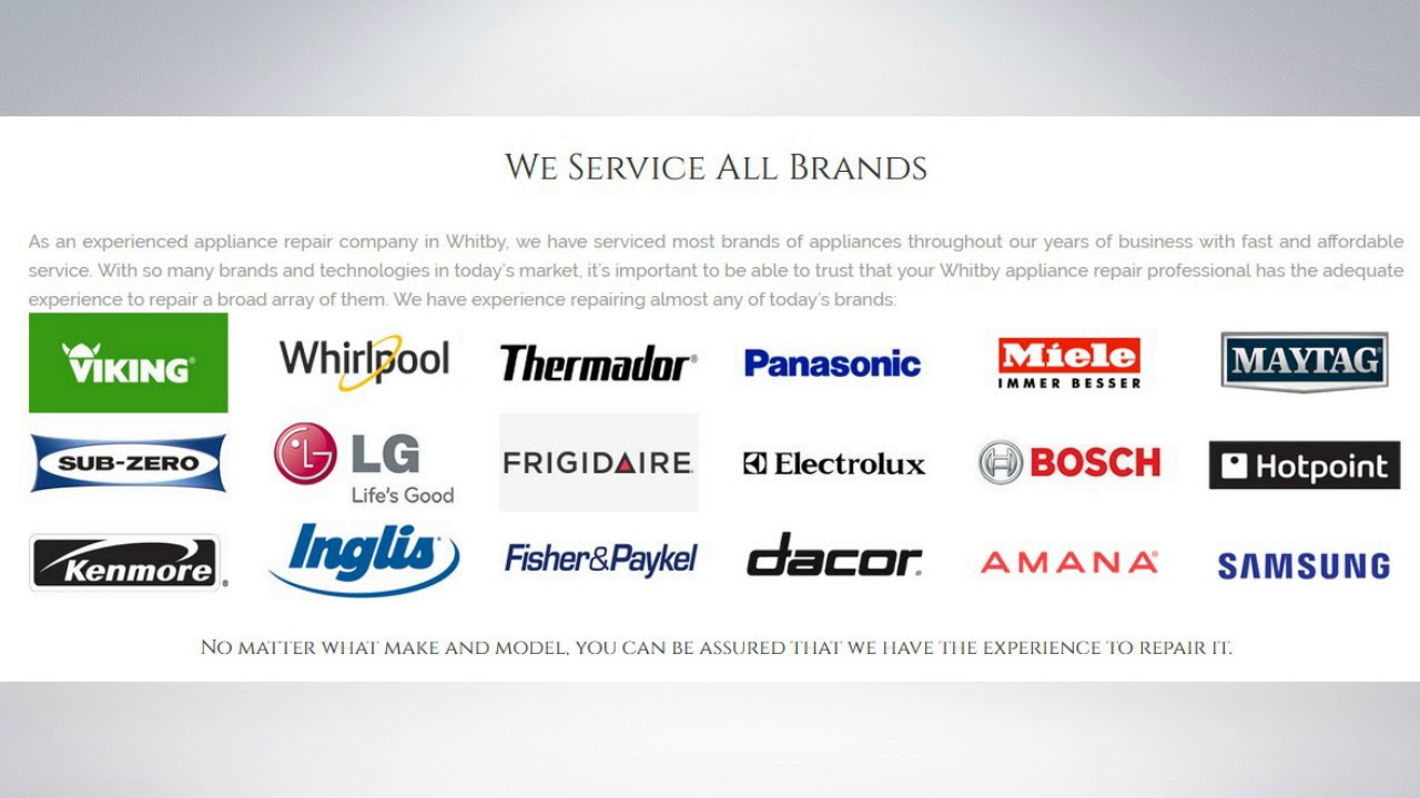 Appliance Repair Whitby Appliance Repair Express YouTube