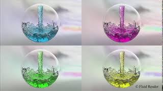 Liquid In A Bubble #fluidrender #render #animation #fluiddynamics #vfx #fluid
