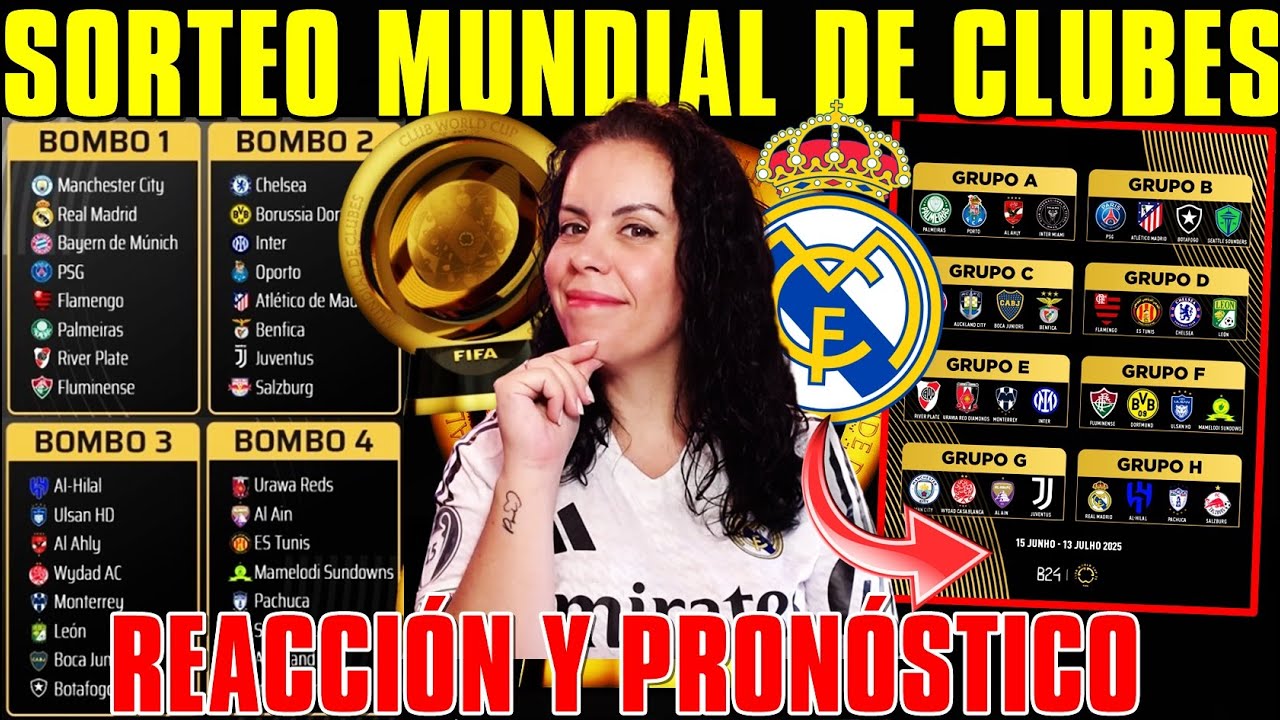 🏆REACCIÓN SORTEO MUNDIAL de CLUBES 2025 - RIVALES del REAL MADRID ...