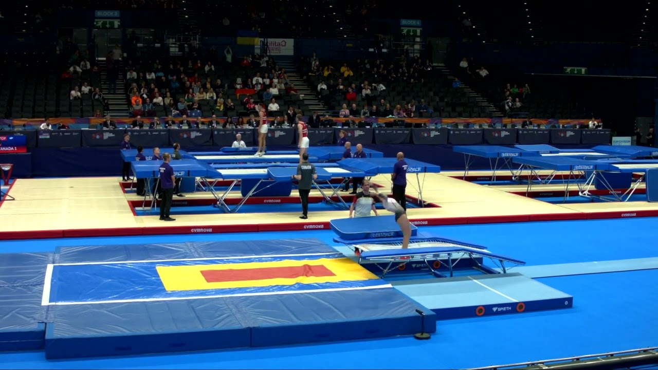 Youtube video: HEINRICH Anastasia (GER)_W_2023 Trampoline Worlds_Qualification_Double Mini_R1