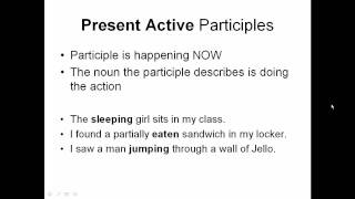 Present Active Participles