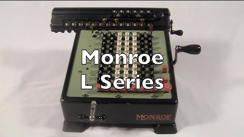 Monroe L series adding machine Review / HowTo