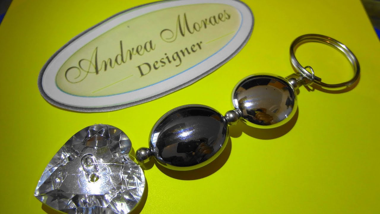 CHAVEIRO DE BOTÃO TUTORIAL - CURSO DE BIJUTERIAS - vídeo aula 9