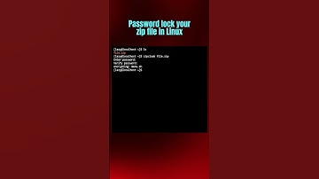 Password lock your zip file in #Linux #commandline