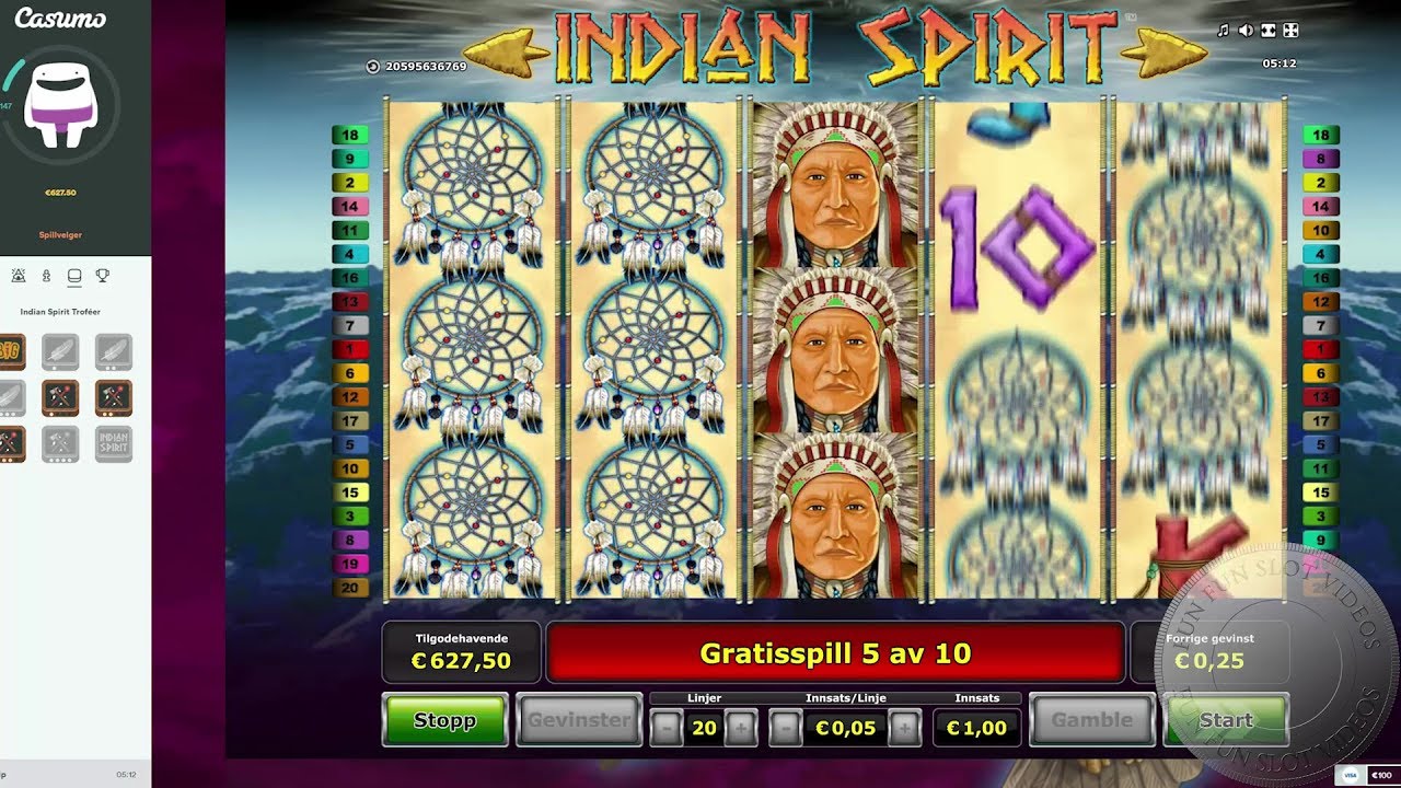 IndianSpirit - big win, €1 bet on Casumo