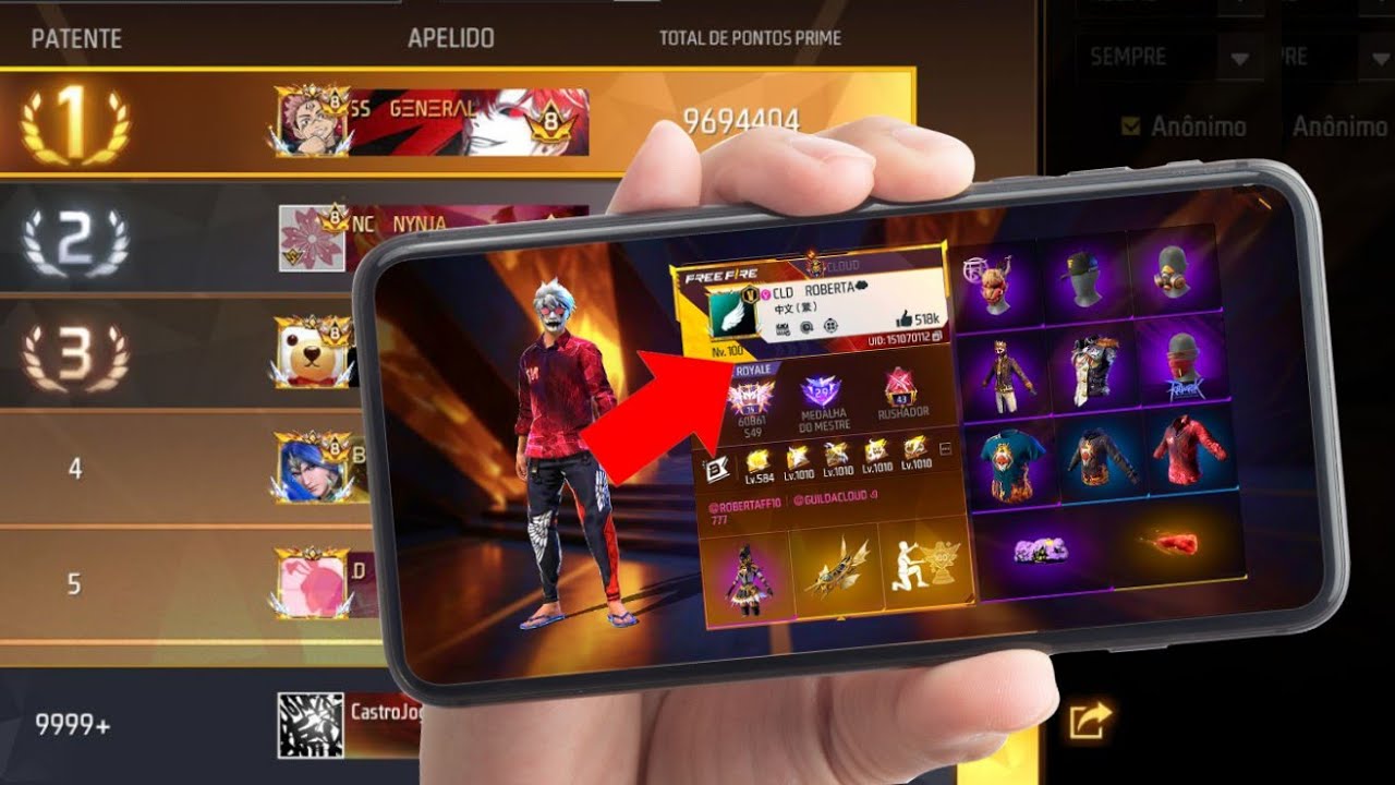 Avaliei as CONTAS mais GEMADAS do Free Fire Full passes de Elite Full parcerias! 🤯 (absurdos)