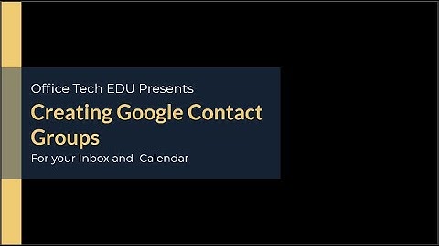 Google Contact Groups for Inbox and Calendar