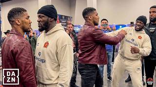 “TOTAL CHAOS!” Anthony Joshua and Deontay Wilder GO HEAD-TO-HEAD in EXPLOSIVE Airport Showdown!