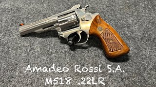 Amadeo Rossi S.A. M518 .22LR 6 shot stainless revolver. Well made