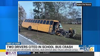 Two drivers cited in Columbus County school bus crash