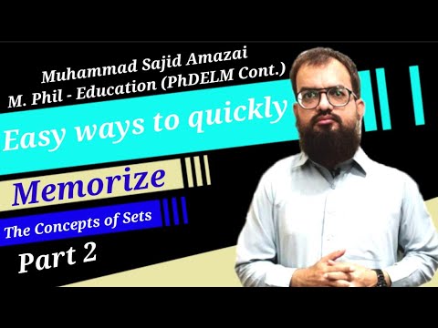 Chapter 1 | Sets | The Basic Concepts | Part 2 | Urdu | Hindi - YouTube