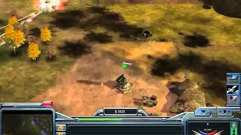 C&C Generals Attacking from side base Part 2