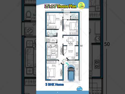25'x50' House Plan