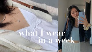 what I wear in a week as a college student in Boston ft. dossier | vlog