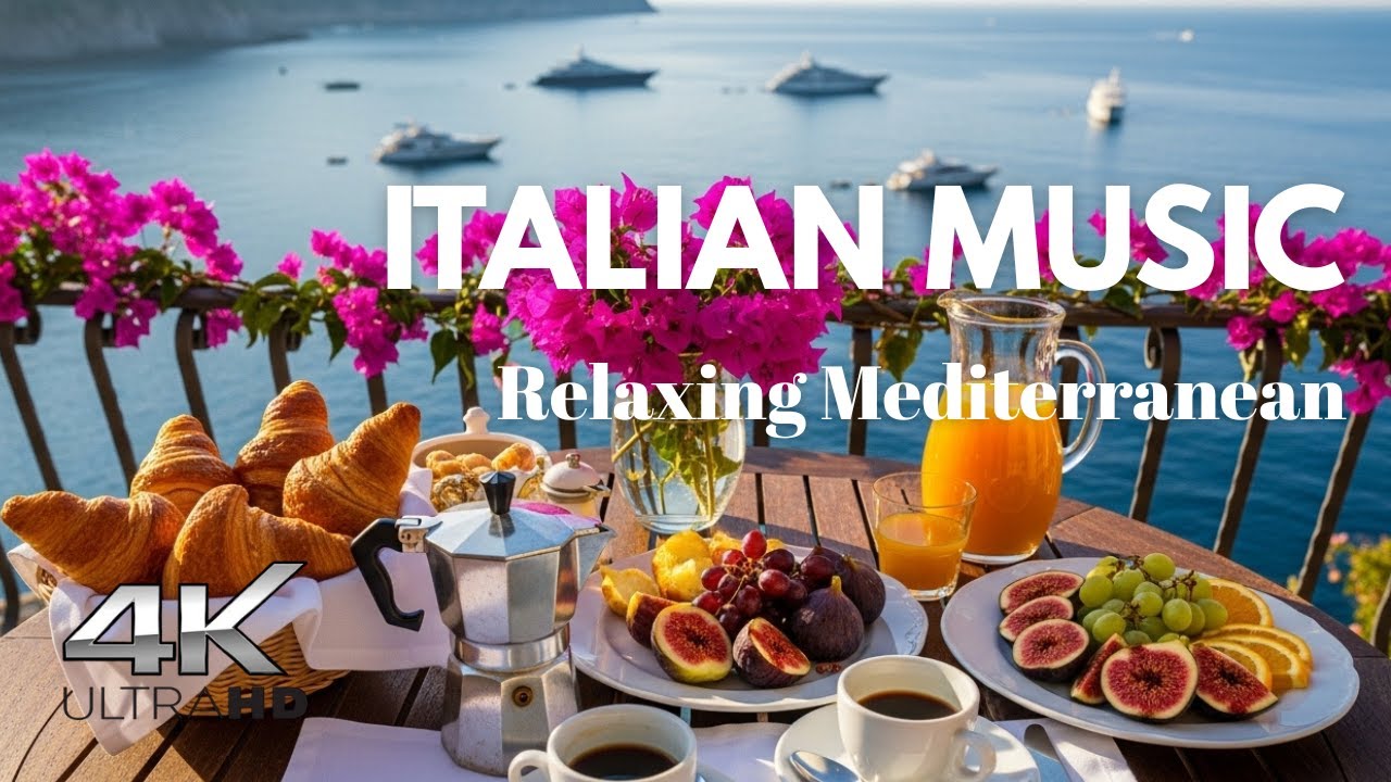 🌊 Italian Coastal Serenity 🇮🇹 Relaxing Amalfi Coast & Lake Como Ambience in 4K🎶 Mediterranean Music🎶