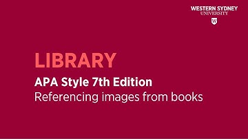 APA Style 7th Edition - Referencing images from books