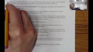 Relevant Costs: Special Order Make-or-Buy Sell @ Split Off or Process Further True, False Questions