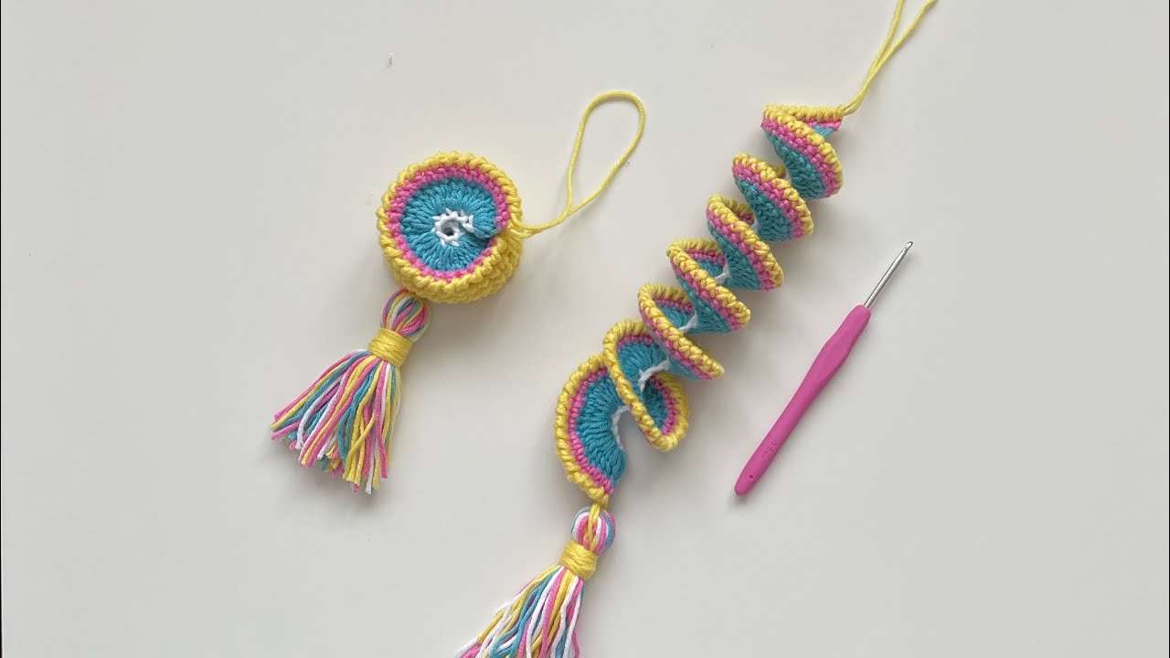 Вязание крючком – вертушка/спираль – настенное украшение – декор для дома/сада