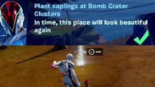 Plant Saplings at Bomb Crater Clusters   Fortnite