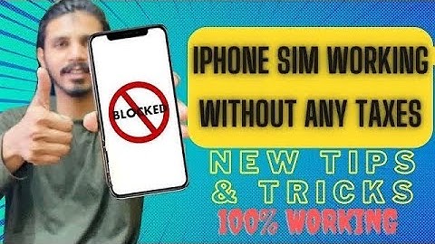 Sim Working in iPhone without any tax last Part | Full method | 100% Working Trick 🔥