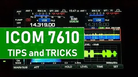 ICOM IC-7610  Tips & Tricks with the screen