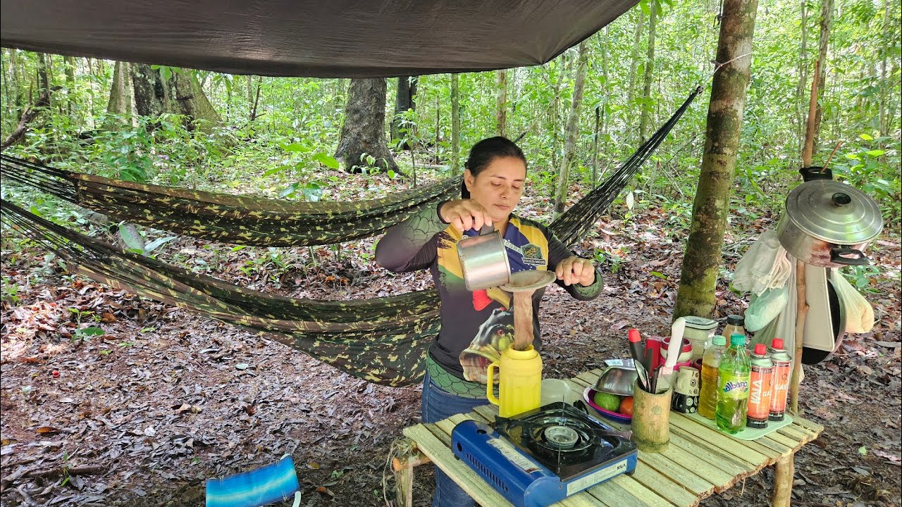 ACAMPAMENTO 🏕 E PESCARIA, no final pegamos uma traíra BRUTA.