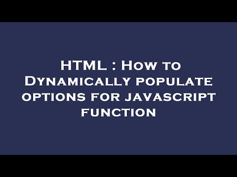 HTML : How