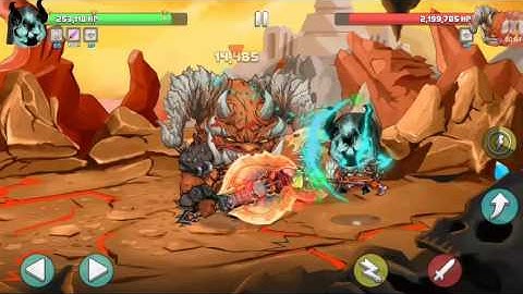 Tiny gladiators beating last boss on 3 stars