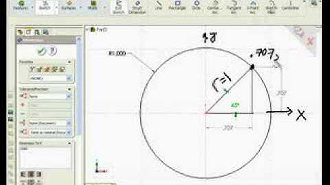SolidWorks 3D CAD Lesson Unit Circle Radius and Geometry