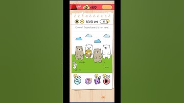 Brain test level 291 solution / one of these bear is not real!