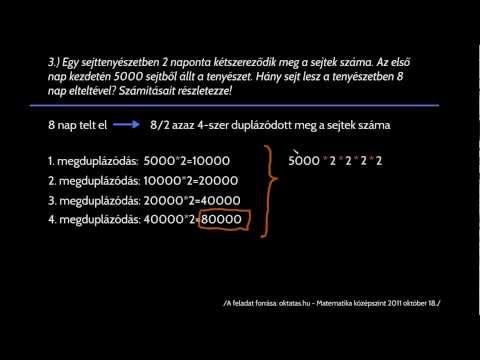 3. feladat - hatványozás a gyakorlatban (Matek érettségi felkészítő)