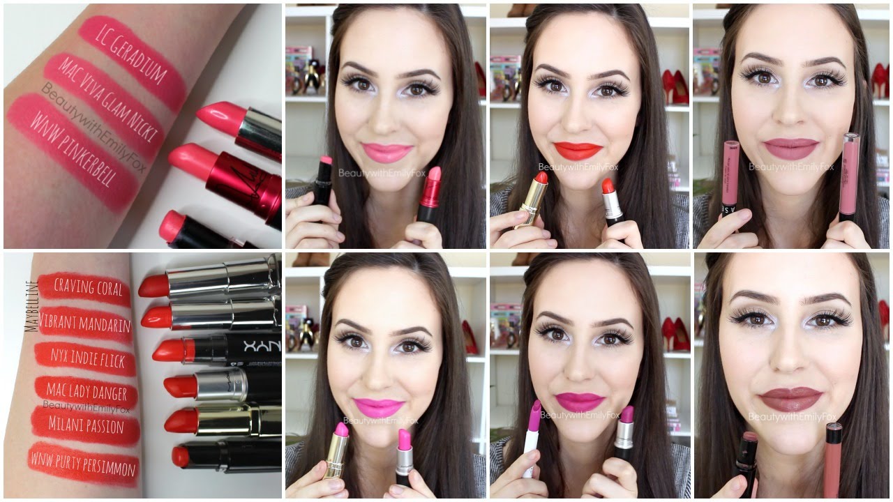 Mac Lipstick Drugstore Dupes 15 Lip Swatches Youtube