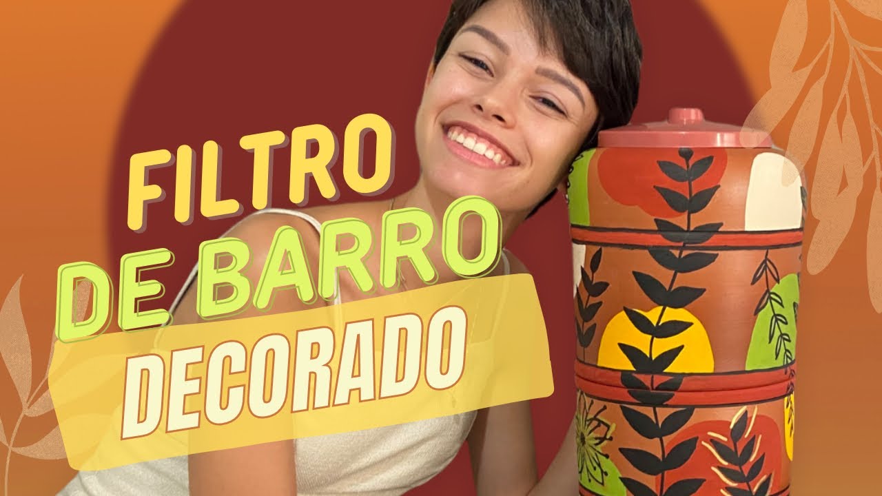 DIY Filtro de Barro Decorado com Pintura Orgânica