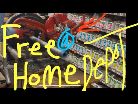 How to thread￼ galvanized or steel pipe  & cut (Home Depot it’s free)
