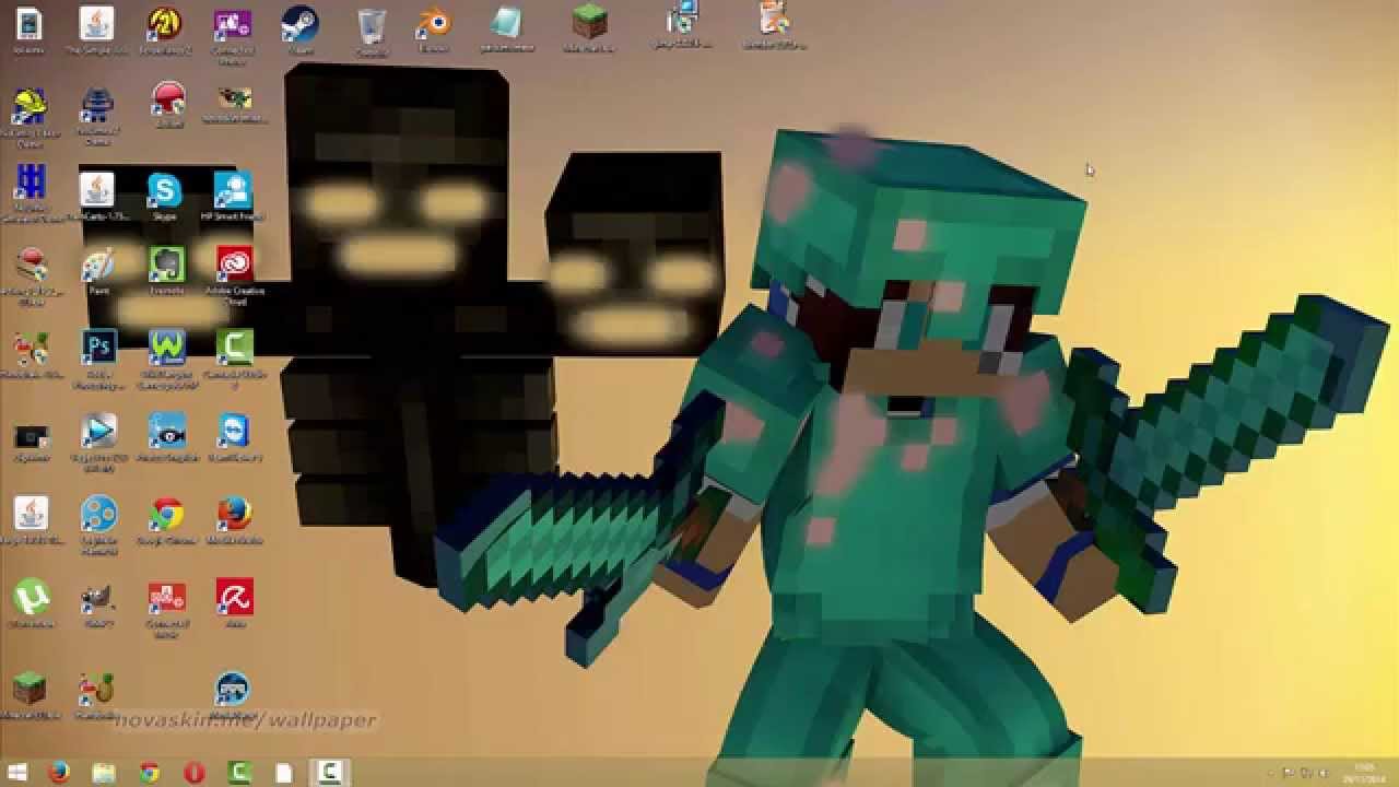 [Tuto MINECRAFT] -Fond d'écran avec votre skin ! - YouTube