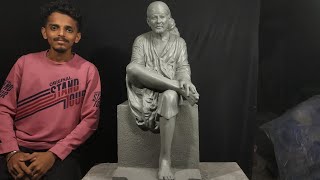 Saibaba sculpture making by Anant chougule ll clay modelling