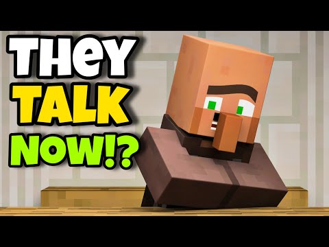 VILLAGERS CAN TALK NOW!? | Minecraft Villager News Addon (Bedrock Edition)