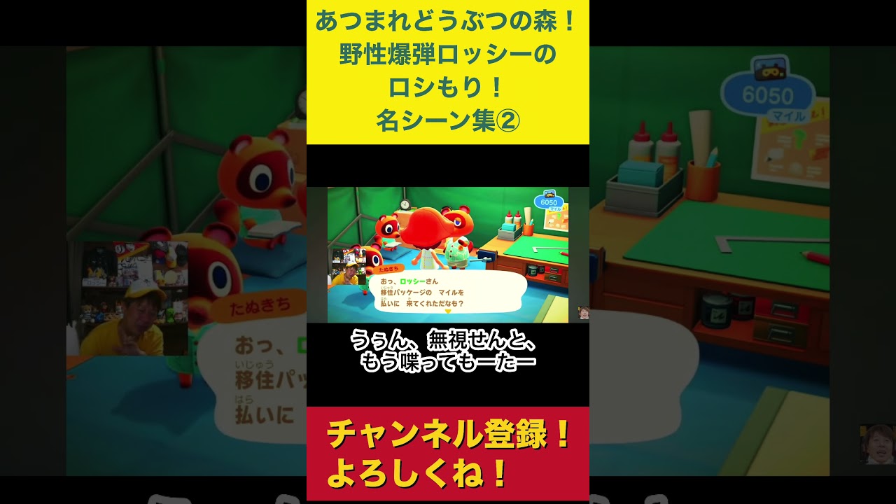【あつまれどうぶつの森】名シーン集② #あつ森 #あつまれどうぶつの森 #野性爆弾ロッシー #たぬきち