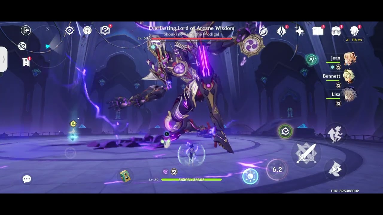 Jean 100k Charged Attack (with Buff)