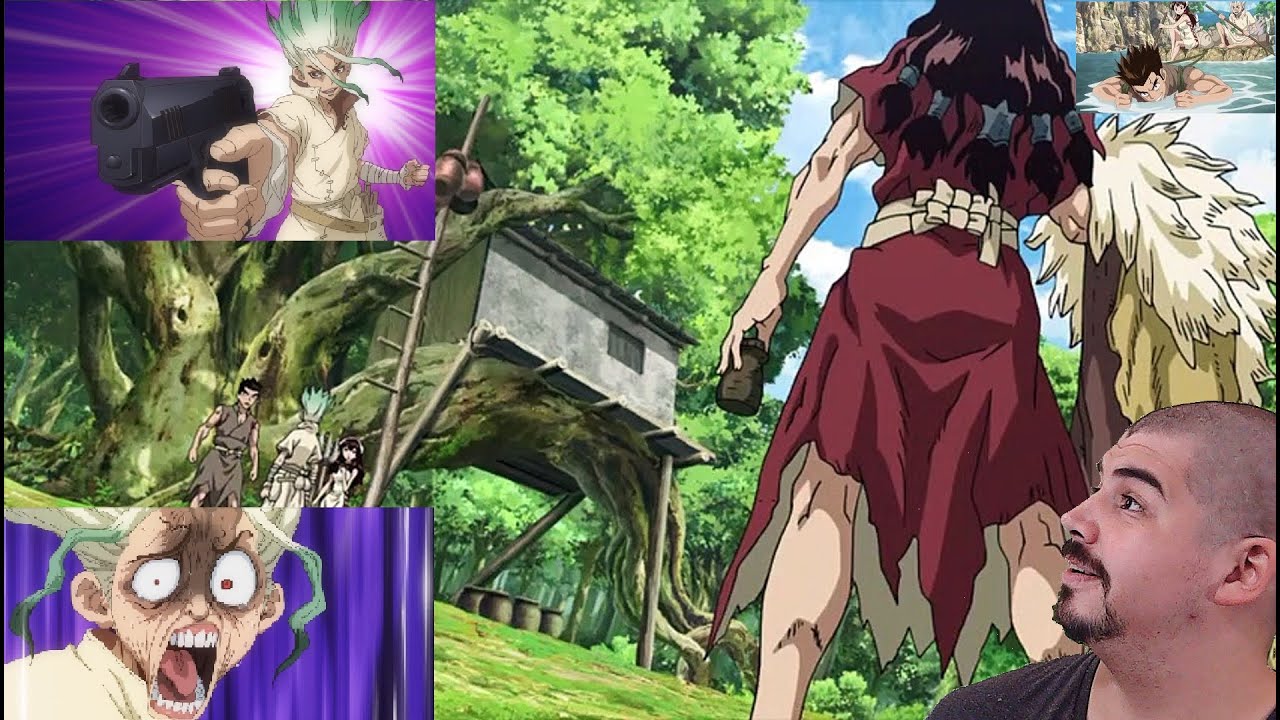React anime Dr Stone Episodio 3 Dublado Melhor do mundo - YouTube