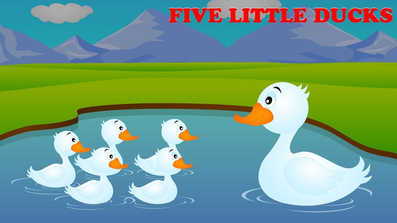 Five Little Ducks Went Out One day Nursery Rhyme For Kids