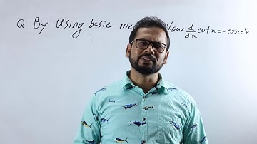 Derivatives of cotx, by principle method