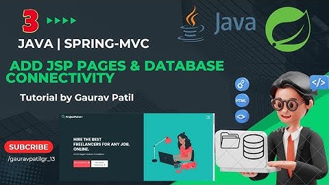 #3: Spring MVC project jsp pages and Database Connectivity Java tutorial